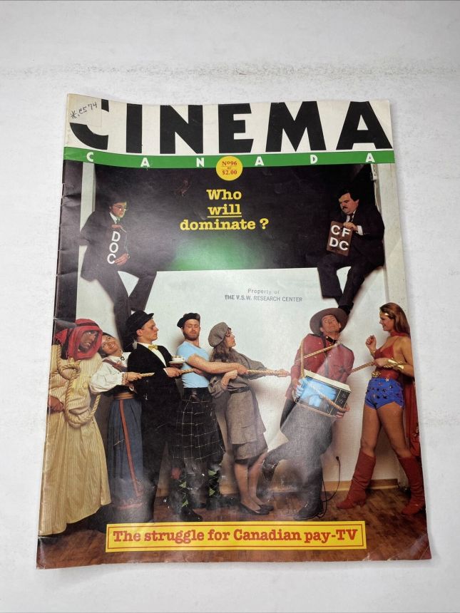 CINEMA CANADA magazine side cover Issue 96  1983