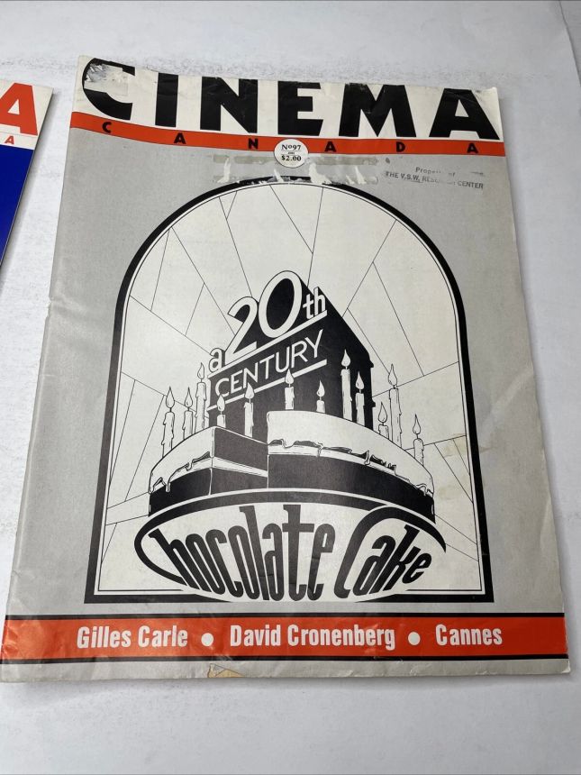 CINEMA CANADA magazine side cover Issue 97  1983