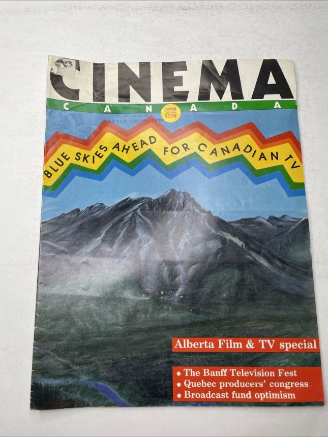 CINEMA CANADA magazine side cover Issue 98  1983