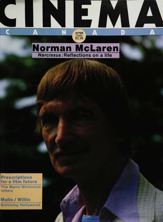 CINEMA CANADA magazine side cover Issue 99 September 1983