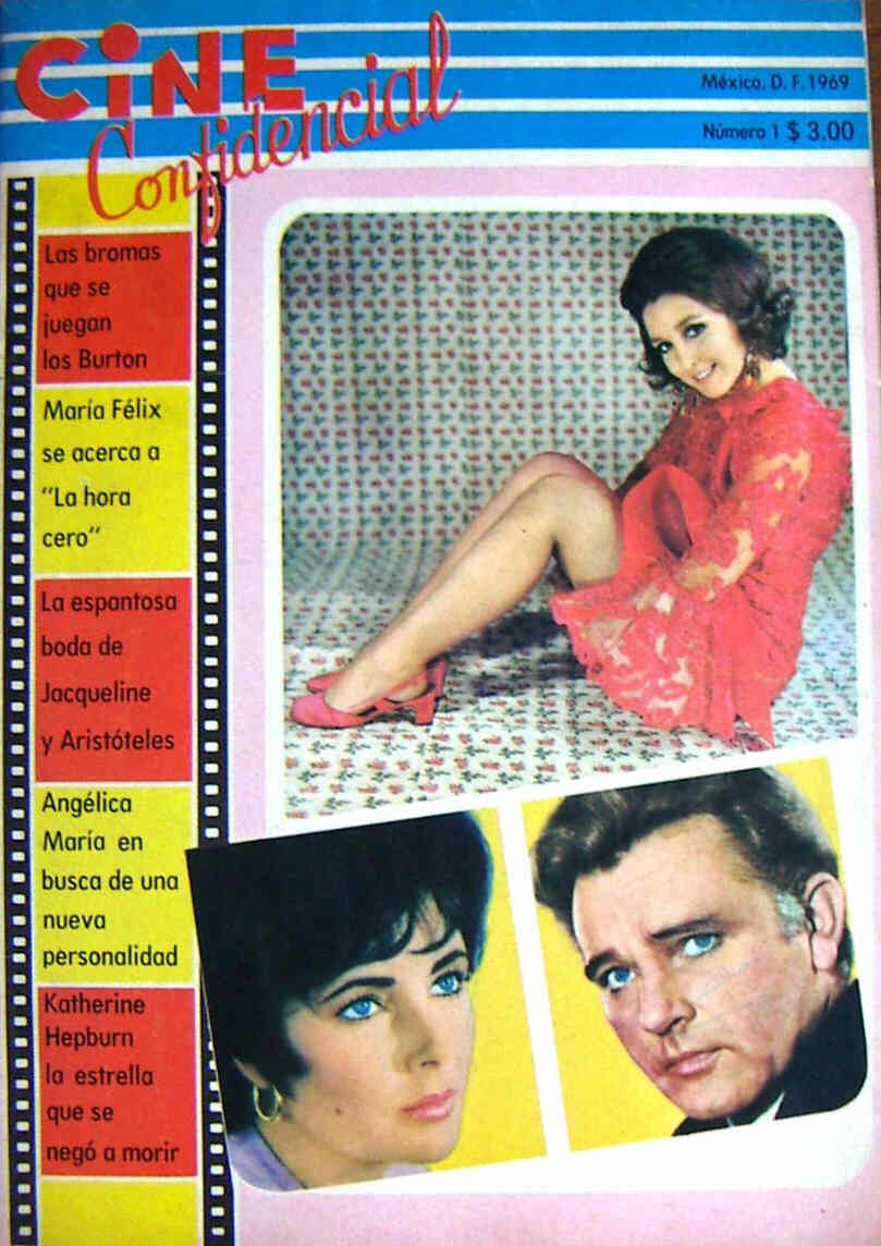 CINE CONFIDENCIAL (1969) magazine side cover Issue 1 9 August 1969