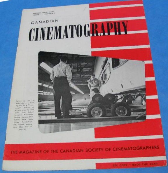 CINEMA CANADA magazine side cover Issue 3  1962