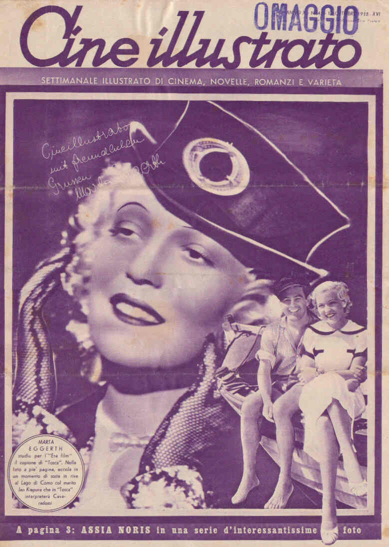 CINE ILLUSTRATO magazine side cover Issue 41 11 October 1938