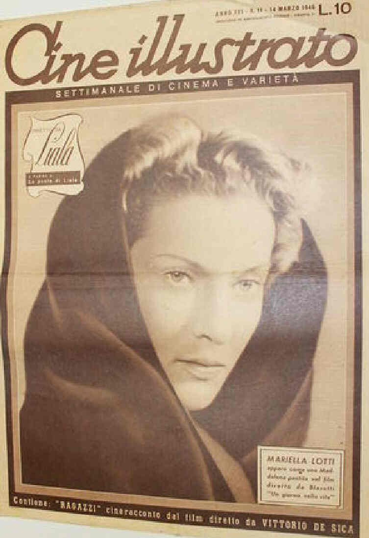 CINE ILLUSTRATO magazine side cover Issue 11 14 March 1946
