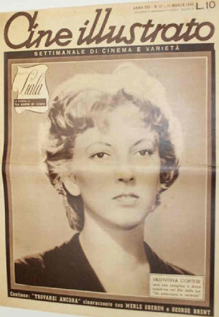 CINE ILLUSTRATO magazine side cover Issue 12 21 March 1946
