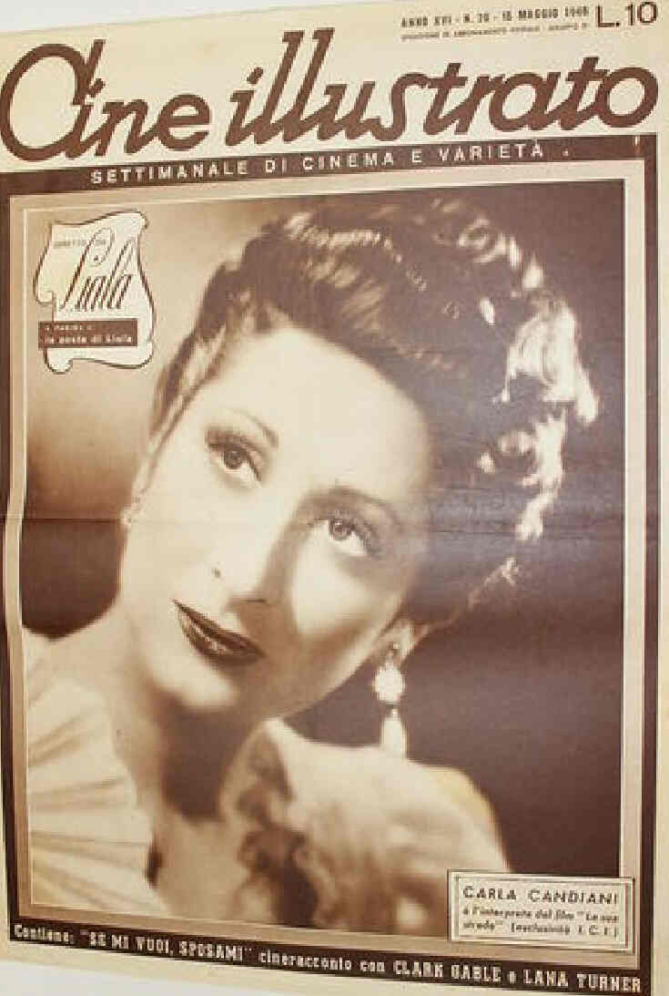CINE ILLUSTRATO magazine side cover Issue 20 16 May 1946