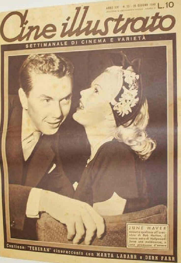 CINE ILLUSTRATO magazine side cover Issue 25 20 June 1946