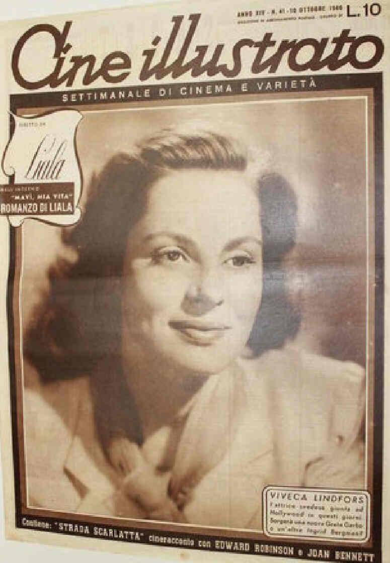 CINE ILLUSTRATO magazine side cover Issue 41 10 October 1946