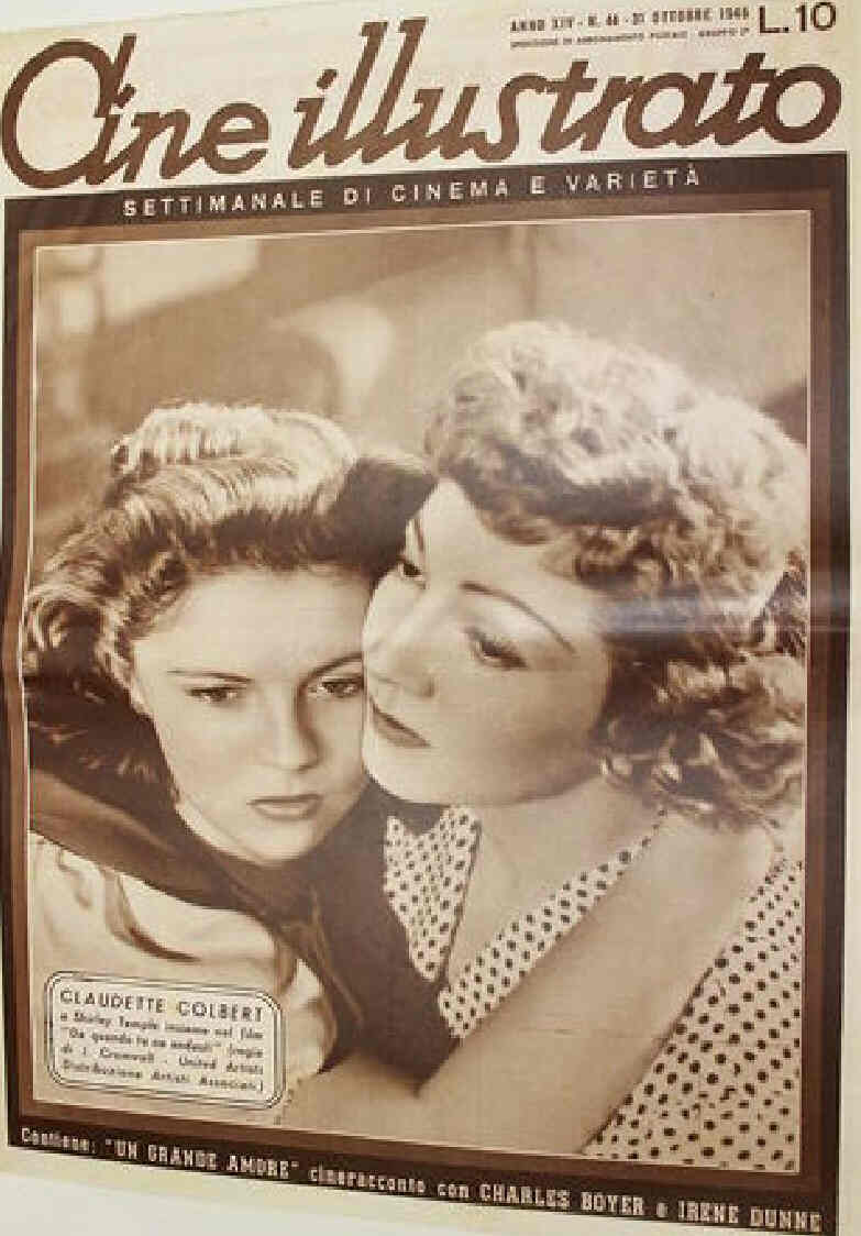CINE ILLUSTRATO magazine side cover Issue 44 31 October 1946