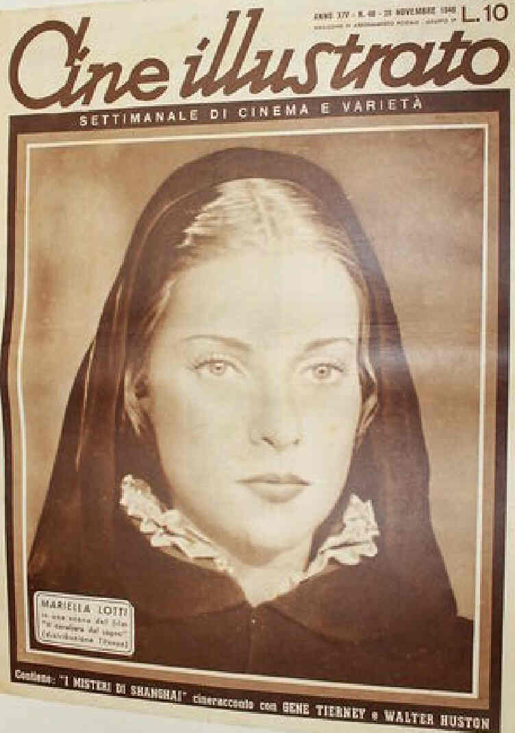 CINE ILLUSTRATO magazine side cover Issue 48 28 November 1946