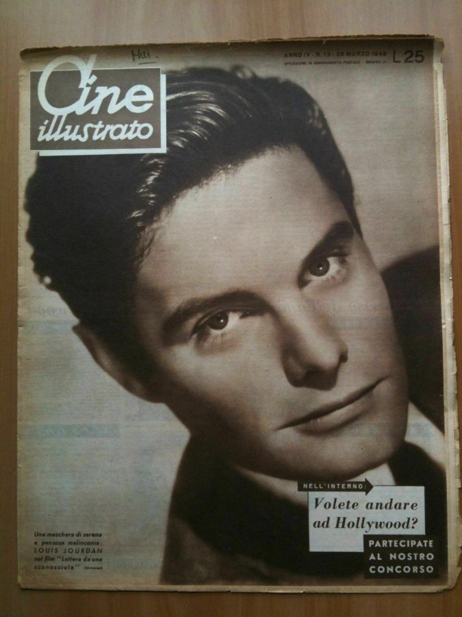 CINE ILLUSTRATO magazine side cover Issue 13 28 March 1948