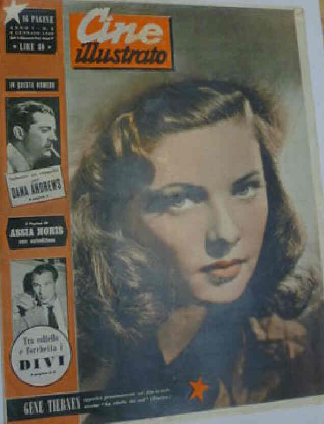 CINE ILLUSTRATO magazine side cover Issue 2 9 January 1949