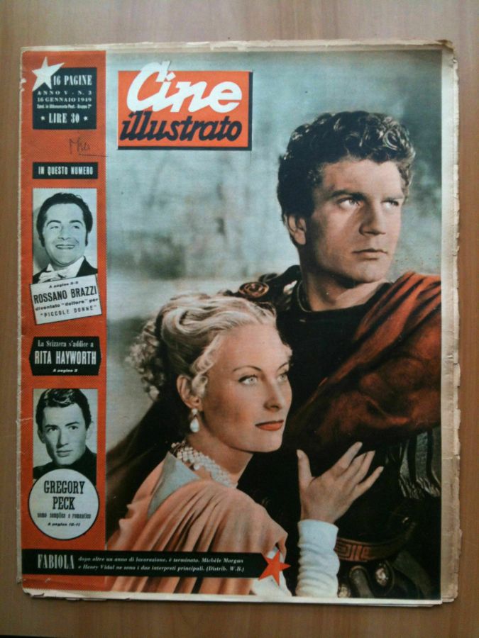 CINE ILLUSTRATO magazine side cover Issue 3 16 January 1949