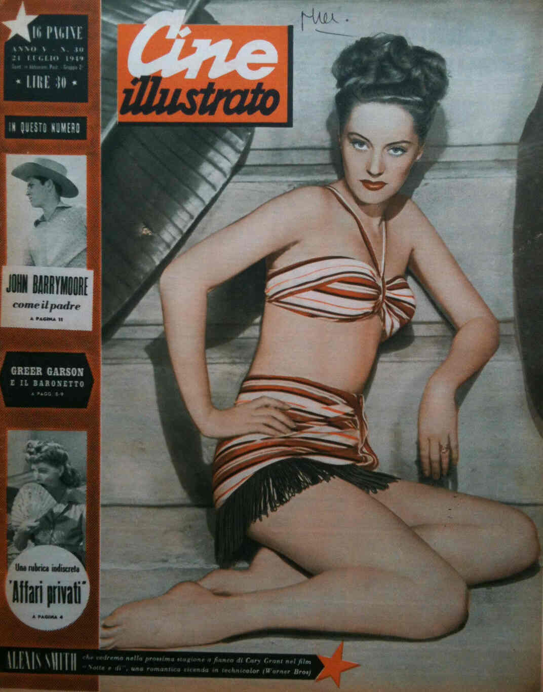 CINE ILLUSTRATO magazine side cover Issue 30 24 July 1949