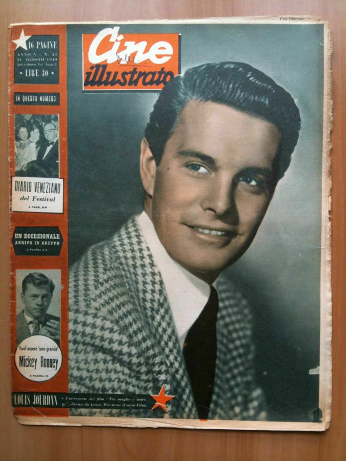CINE ILLUSTRATO magazine side cover Issue 34 21 August 1949
