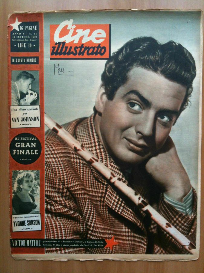 CINE ILLUSTRATO magazine side cover Issue 37 11 September 1949