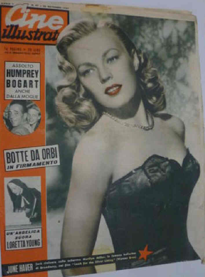 CINE ILLUSTRATO magazine side cover Issue 47 20 November 1949