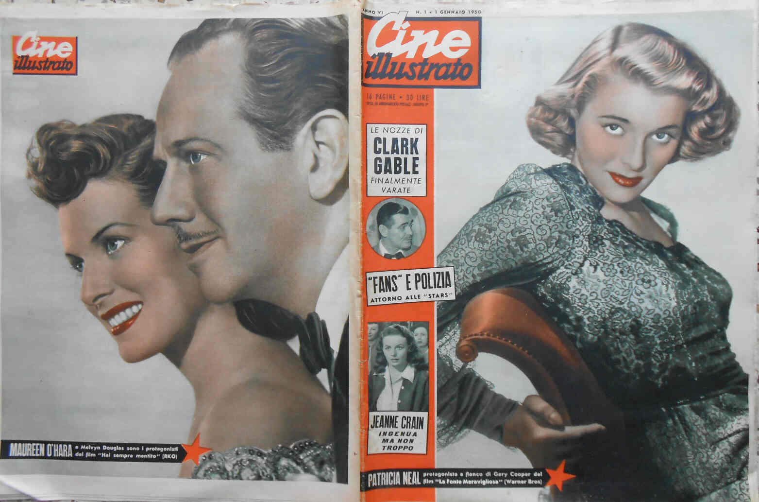 CINE ILLUSTRATO magazine side cover Issue 1 1 January 1950