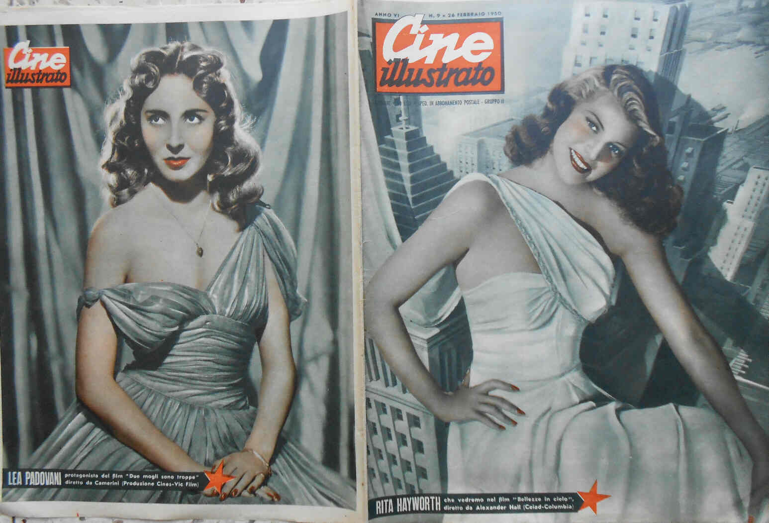 CINE ILLUSTRATO magazine side cover Issue 9 26 February 1950