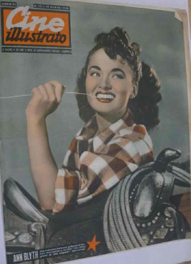 CINE ILLUSTRATO magazine side cover Issue 12 19 March 1950