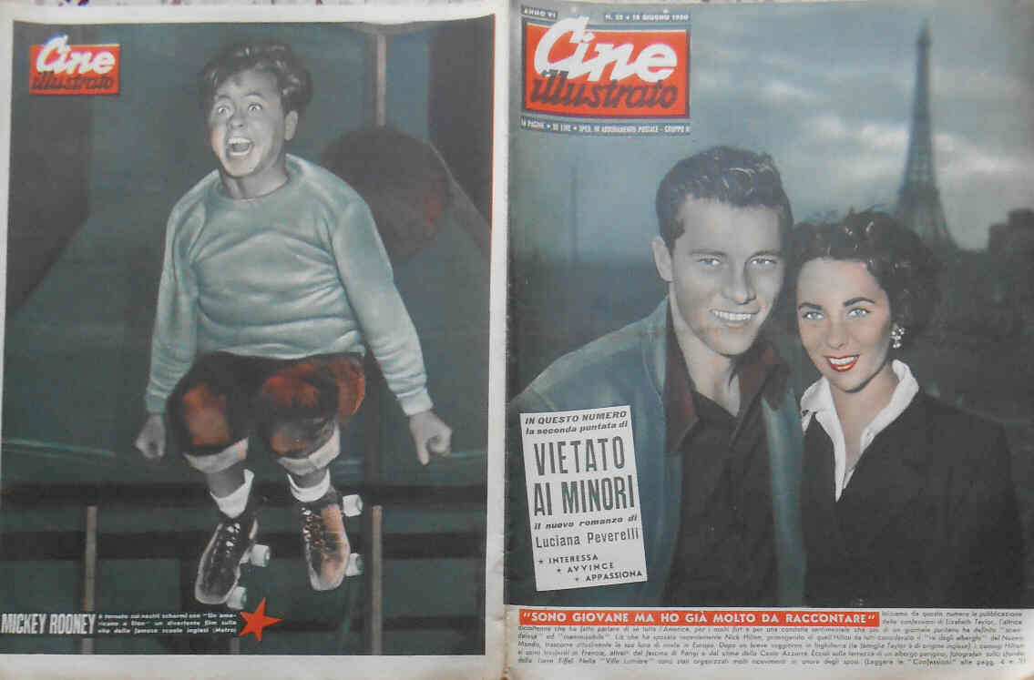 CINE ILLUSTRATO magazine side cover Issue 25 18 June 1950