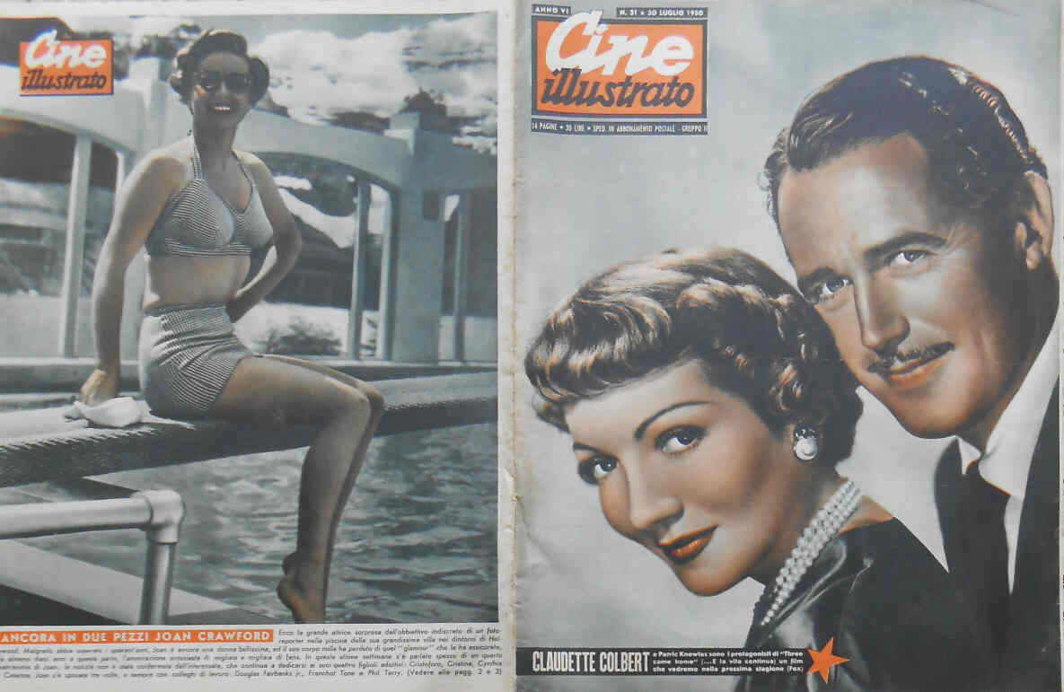 CINE ILLUSTRATO magazine side cover Issue 31 30 July 1950