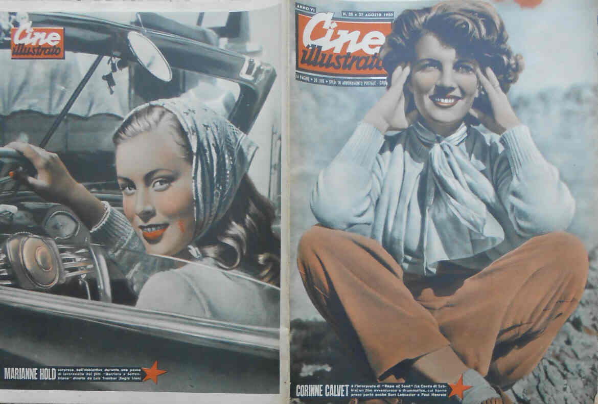 CINE ILLUSTRATO magazine side cover Issue 35 27 August 1950