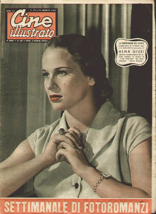 CINE ILLUSTRATO magazine side cover Issue 32  1952
