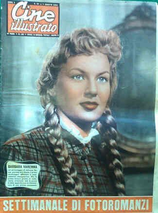CINE ILLUSTRATO magazine side cover Issue 31 1 August 1954