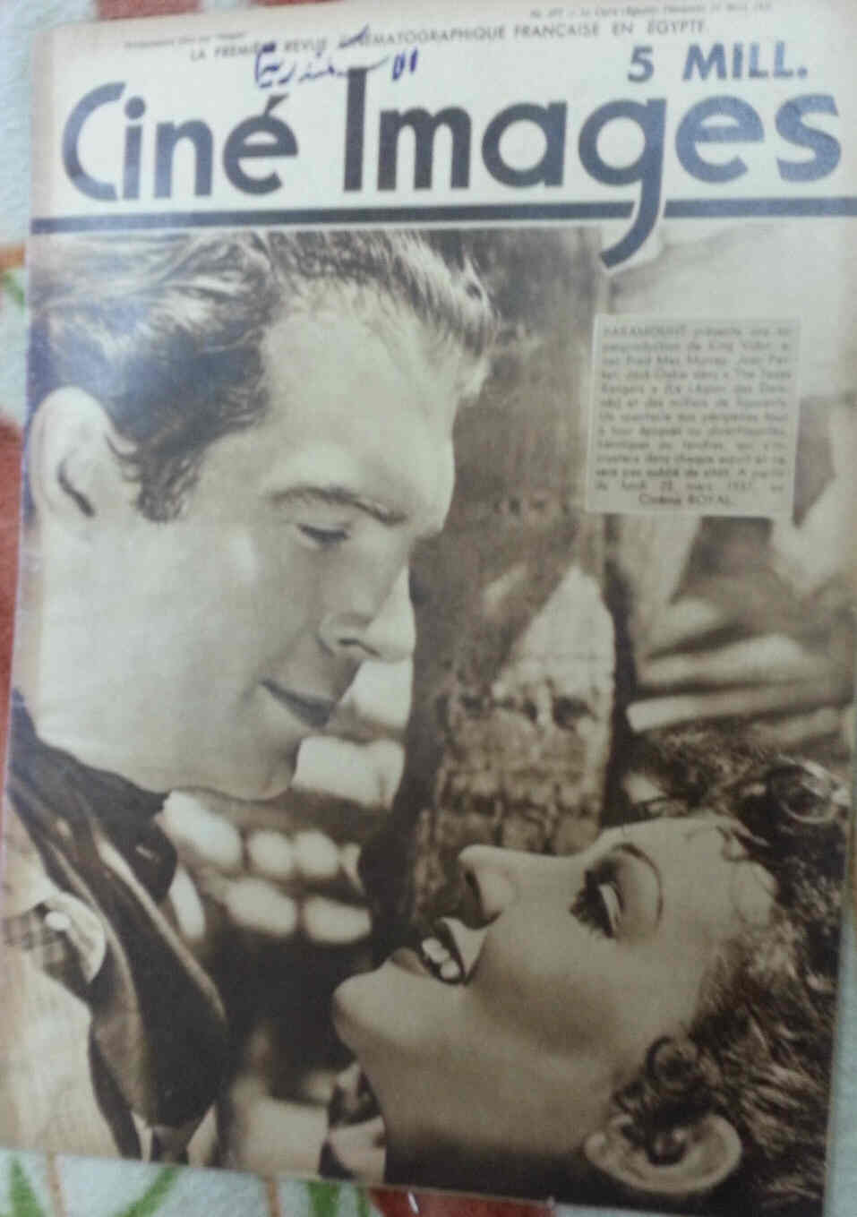 CINE IMAGES magazine side cover Issue 277  1937