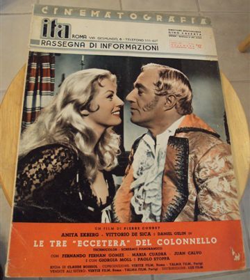 CINEMATOGRAFIA ITA magazine side cover November/December 1959
