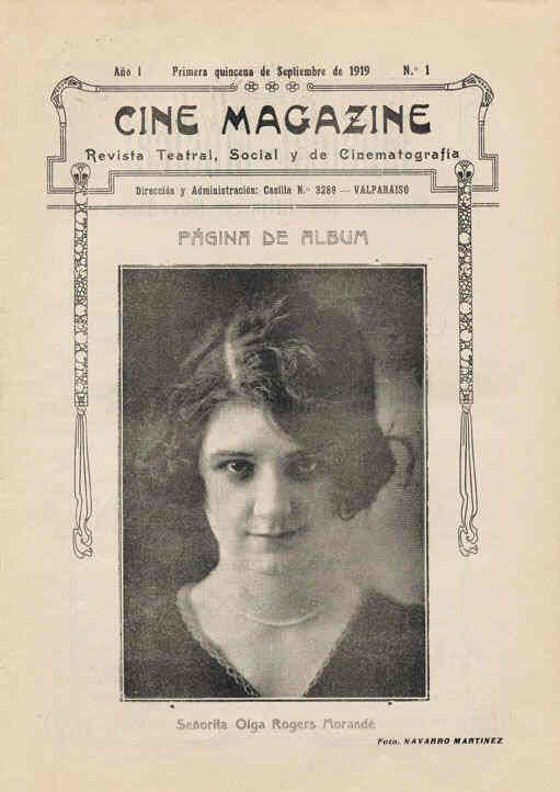 CINE MAGAZINE (CHILE) magazine side cover Issue 1 September 1919