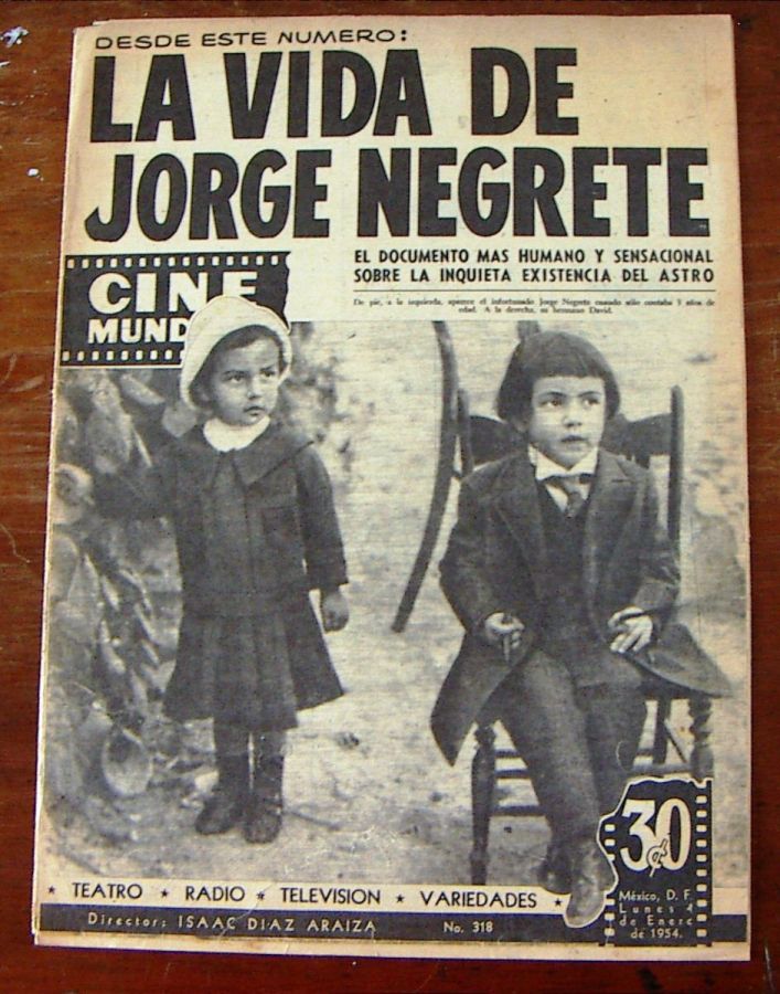 CINE MUNDIAL magazine side cover Issue 318 4 January 1954