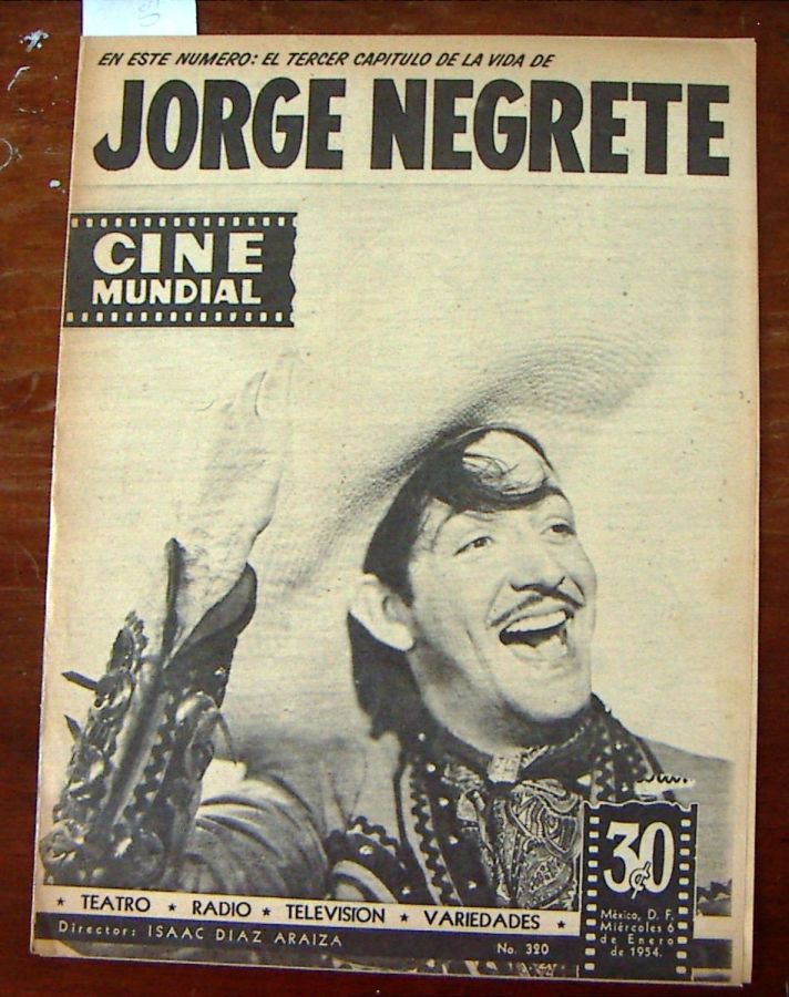 CINE MUNDIAL magazine side cover Issue 320 6 January 1954