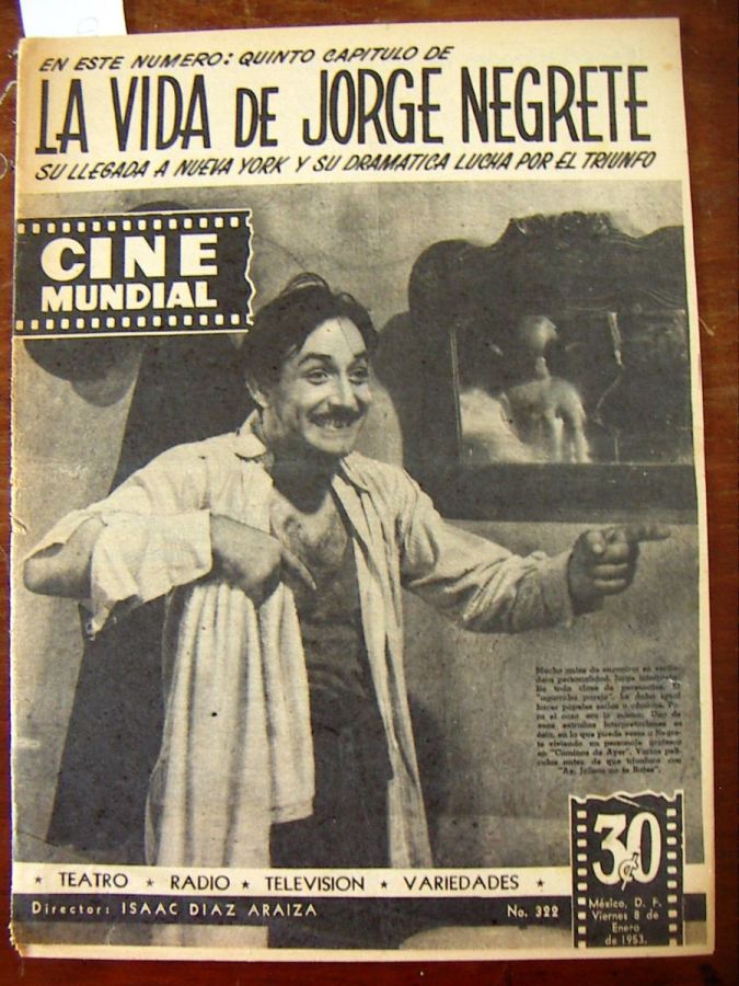 CINE MUNDIAL magazine side cover Issue 322 8 January 1954