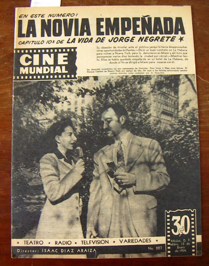 CINE MUNDIAL magazine side cover Issue 327 13 January 1954