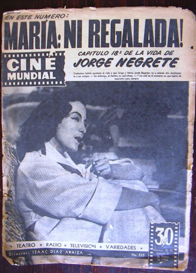 CINE MUNDIAL magazine side cover Issue 335 21 January 1954