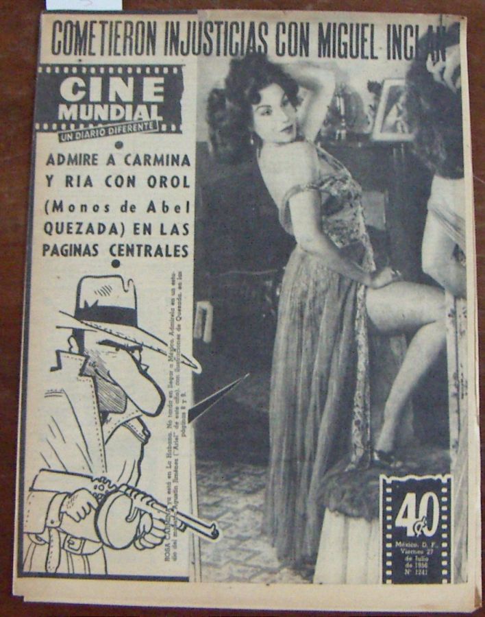CINE MUNDIAL magazine side cover 27 July 1956