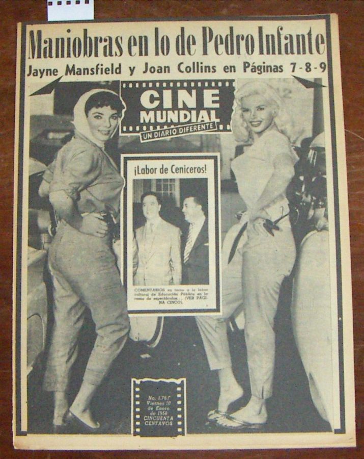 CINE MUNDIAL magazine side cover 10 January 1958