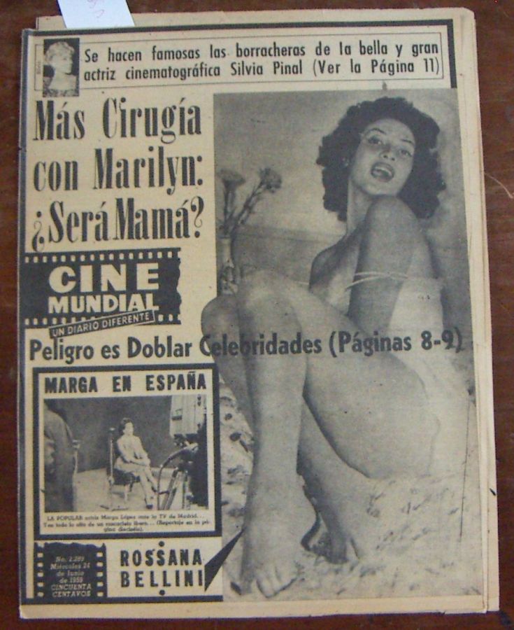 CINE MUNDIAL magazine side cover 24 June 1959