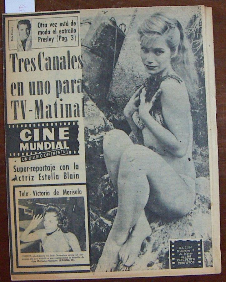CINE MUNDIAL magazine side cover Issue 2554 16 March 1960