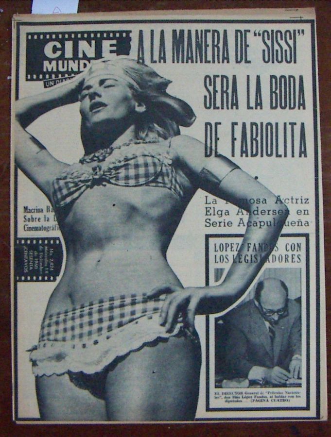 CINE MUNDIAL magazine side cover 14 December 1960