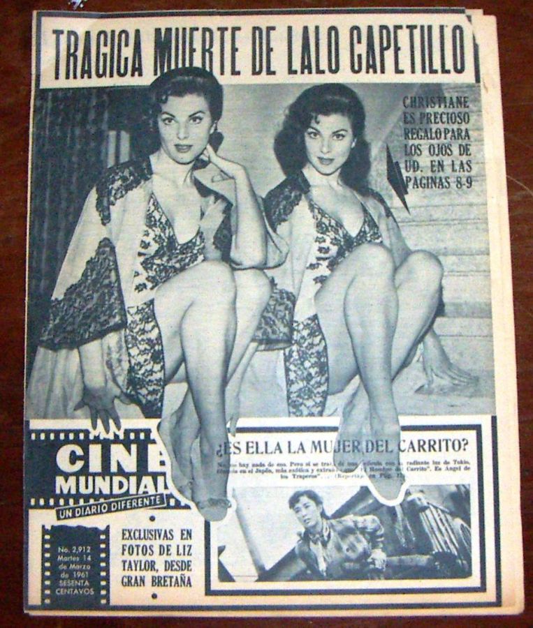 CINE MUNDIAL magazine side cover Issue 2912 14 March 1961