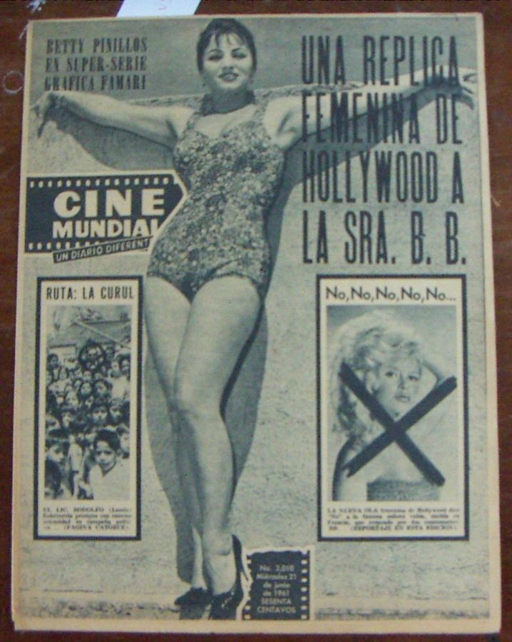CINE MUNDIAL magazine side cover 21 June 1961