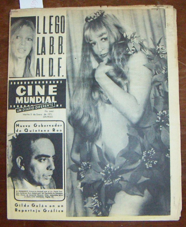 CINE MUNDIAL magazine side cover Issue 6447 5 January 1971