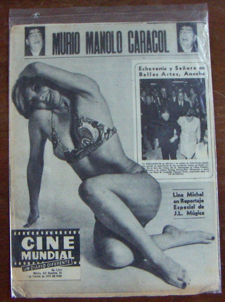 CINE MUNDIAL magazine side cover Issue 7217 25 February 1973