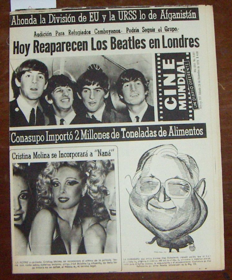 CINE MUNDIAL magazine side cover 29 December 1979