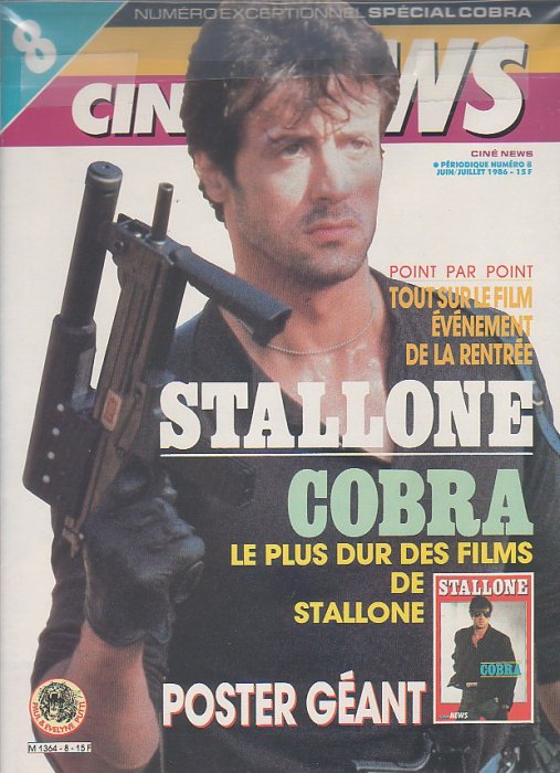 CINE-NEWS magazine side cover Issue 8 June/July 1986