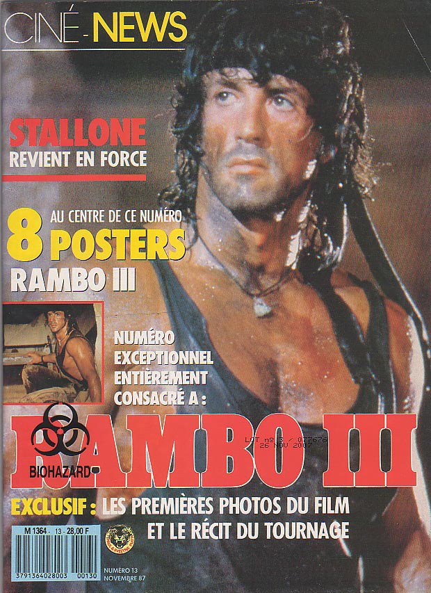 CINE-NEWS magazine side cover Issue 13 November 1987