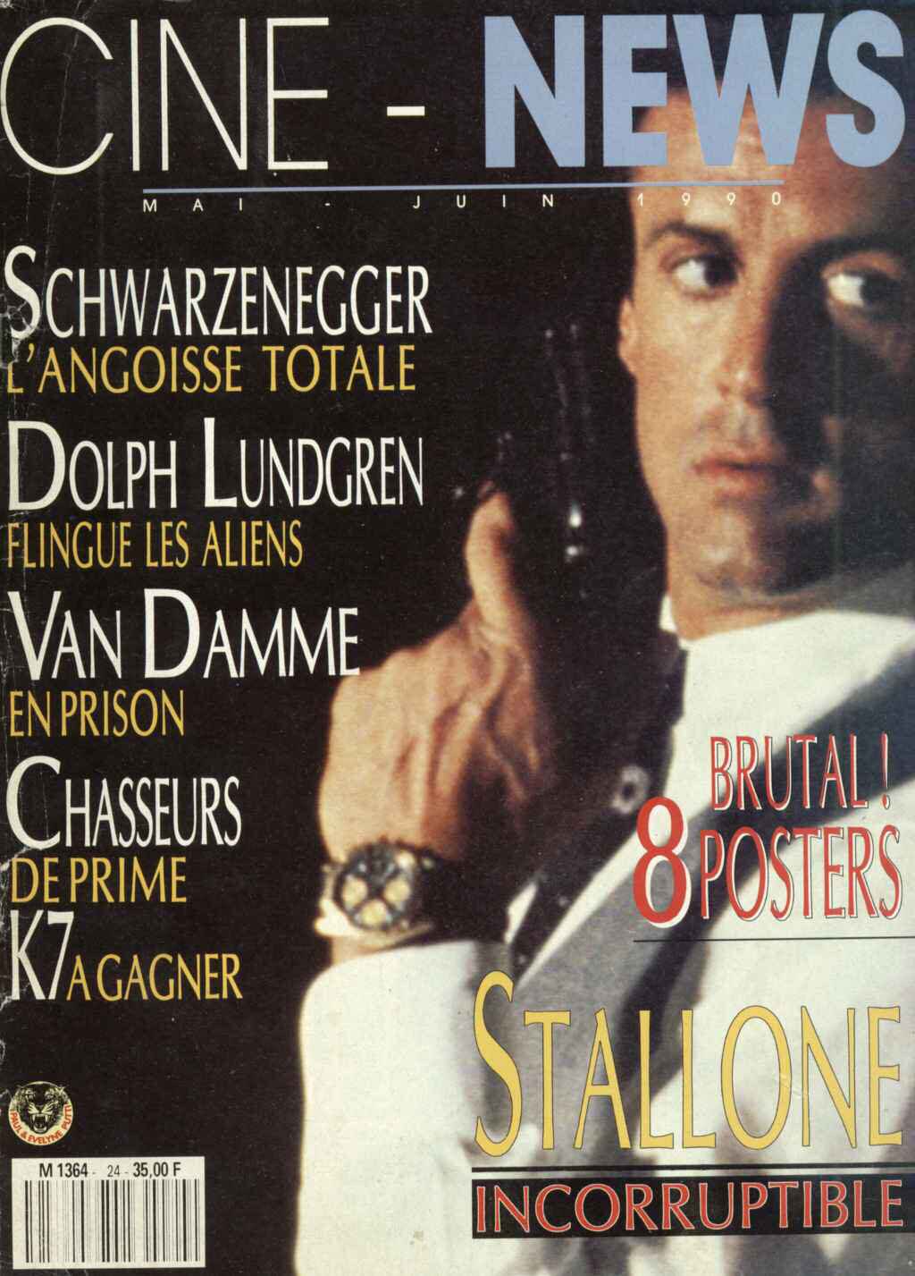 CINE-NEWS magazine side cover Issue 24 May/June 1990